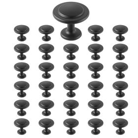 VEVOR Cabinet Knobs, 30 Pack, 1.22 Inch Black Zinc Alloy Drawer Pulls & Door Handles, Mushroom Kitchen Solid Knobs Dresser Handles