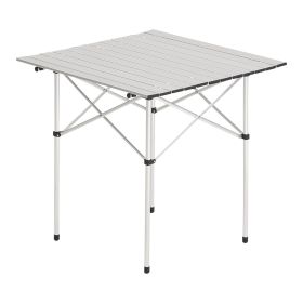 VEVOR Folding Camping Table, Portable Roll Up Side Tables, Small Lightweight Aluminum Beach Table, Compact with Carry Bag, for Outdoor Cooking